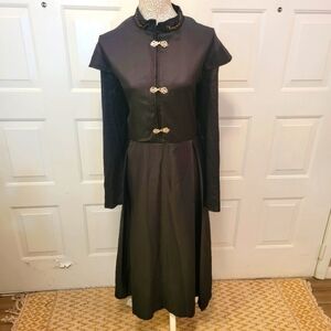 NWOT oriental style black mandarin collar dress cosplay